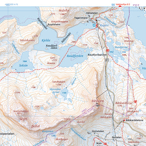 Skiløyper rundt Beitostølen (70 x 50cm)